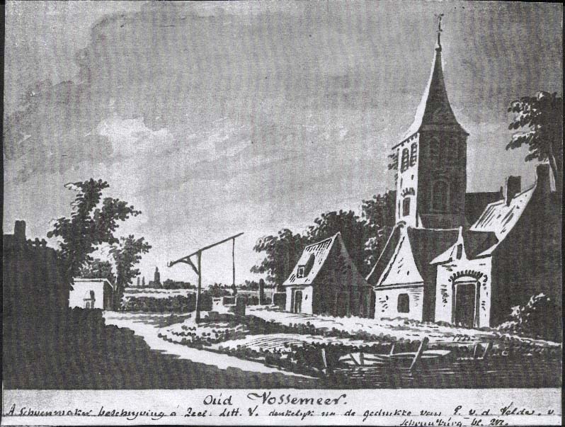 Centre of Oud-Vossemeer in 18th century