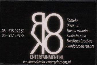 ROKO, karaoke, drive-in,thema avonden,kinderfeesten,the blues brothers,bandparodisten act